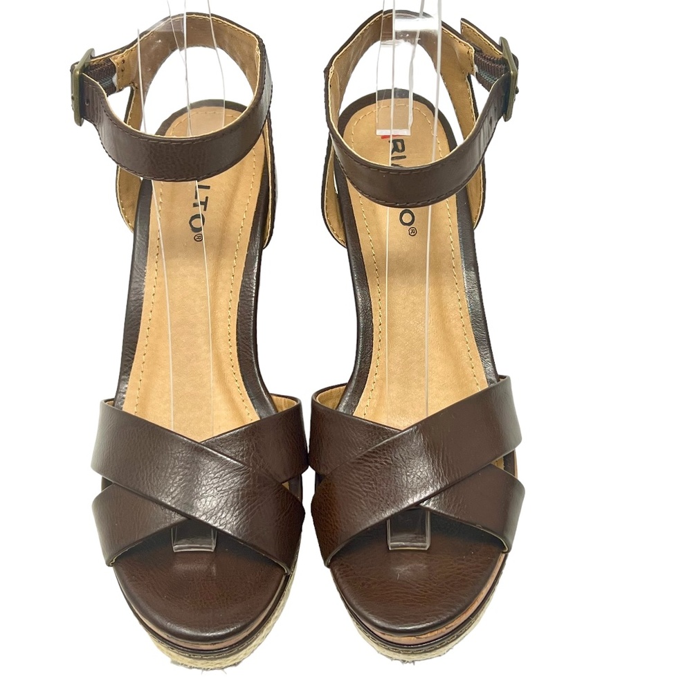 Rialto women's Rosalynn brown platform wedge size 5.5 NWT - Picture 2 of 11